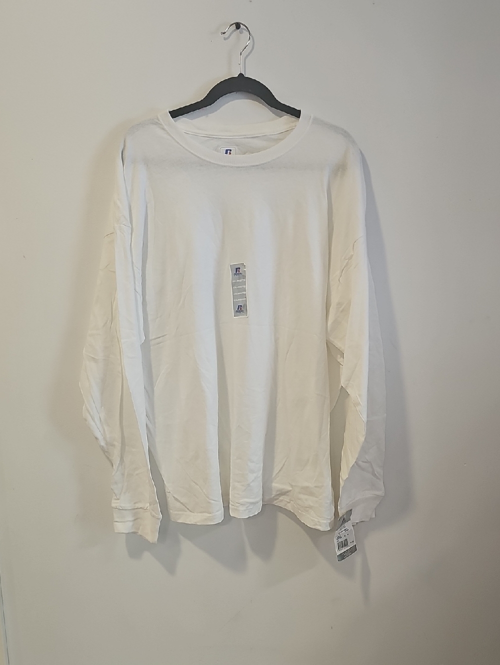 Russell Athletic White Long-Sleeve Crewneck Shirt